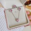Lot de collier + bague + boucle coeur Acier inoxydable