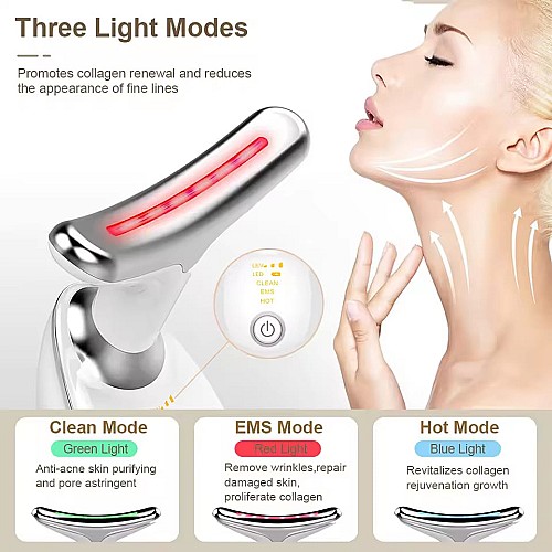 Masseur Lifting Visage et Cou LED et Vibration